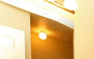 Neutral toned bathroom with tub surround and hardwood floors at Summit Pointe, 73139